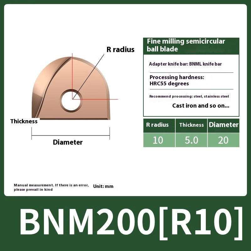 1149-South Lion Ball End Semicircular Inserts Finishing R4R5R6R8R10R12.5R15R16 20ZPFG/BNMP3202 Shandong Denso Pricision Tools Co.,Ltd.